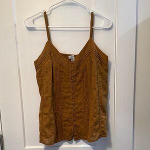Sundance Women's Brown Button-Down Top size M